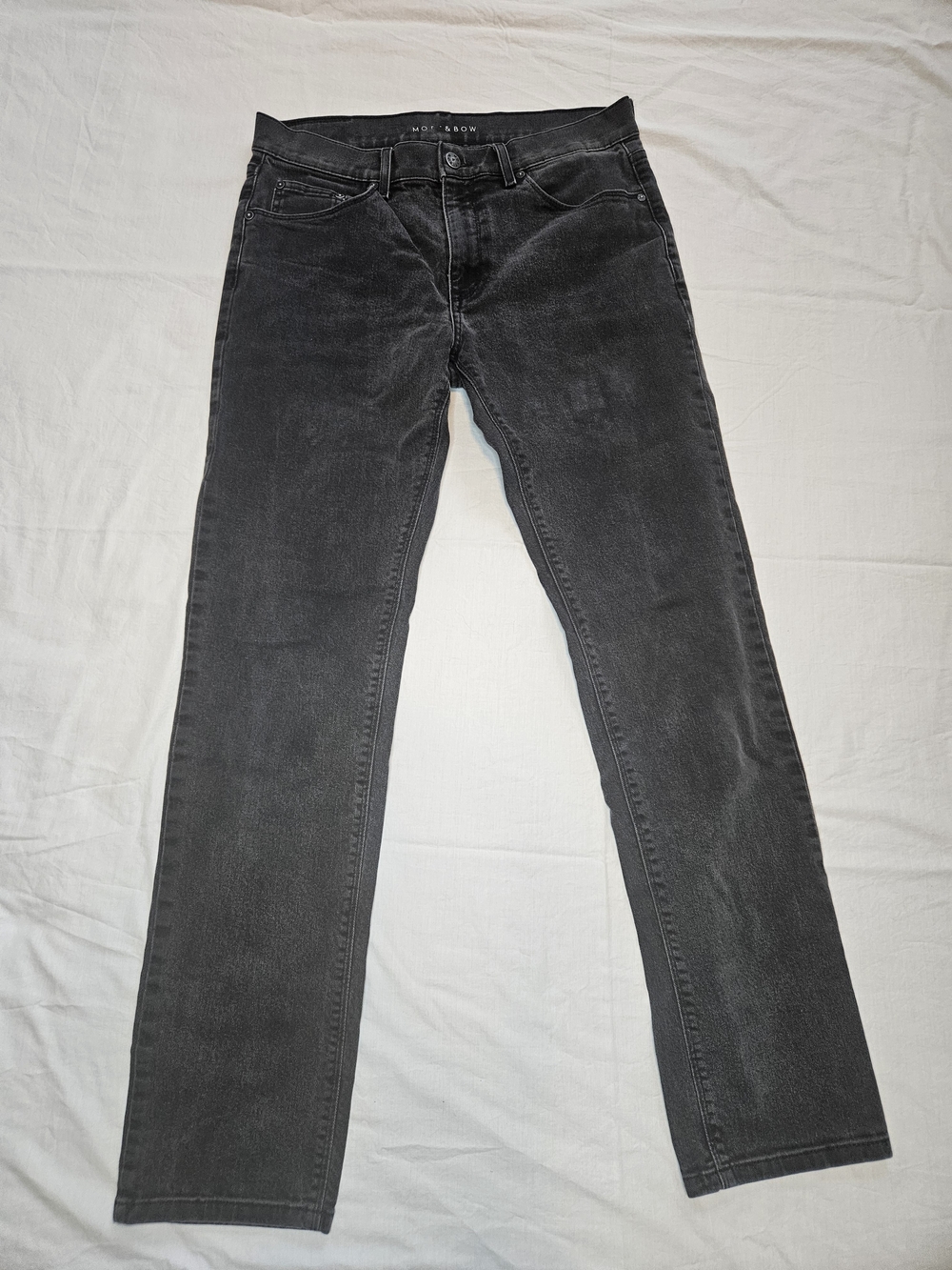 Men's Mott & Bow (32x32) Black Slim Straight Jeans